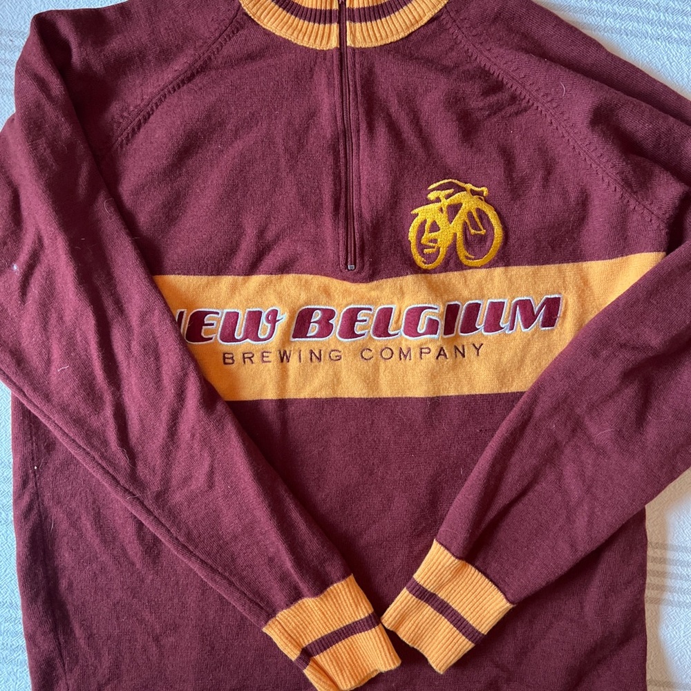 New Belgium wool cycling jersey, size large - mens